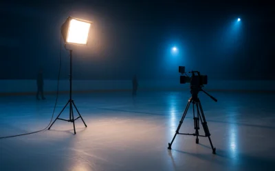 Produkcijsko snemanje v ledeni dvorani